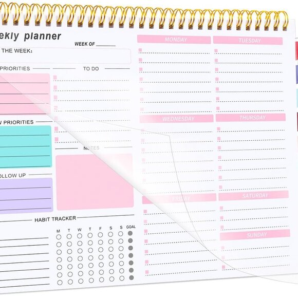 Other - Weekly To Do List Notepad, 8.5''x11'' Weekly Desk Planner with 52 Tear Off Sheet